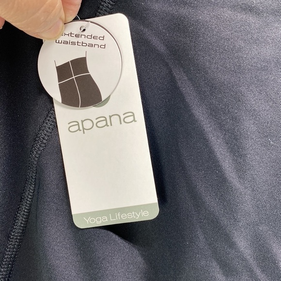 Apana Yoga Pant Mesh Side panel Black Brand New - Picture 5 of 11